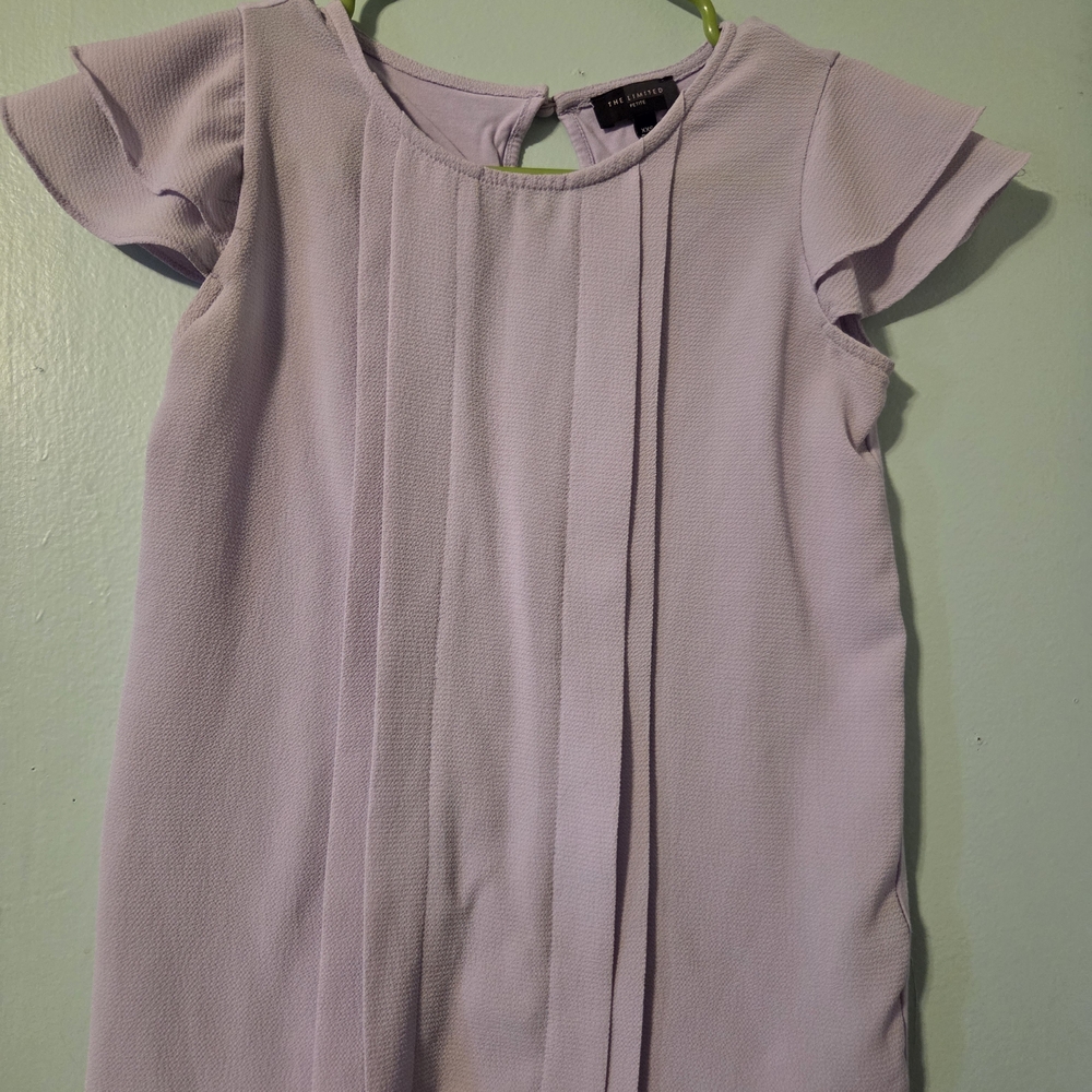 The Limited Lilac Short Sleeve Blouse